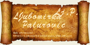 LJubomirka Palurović vizit kartica